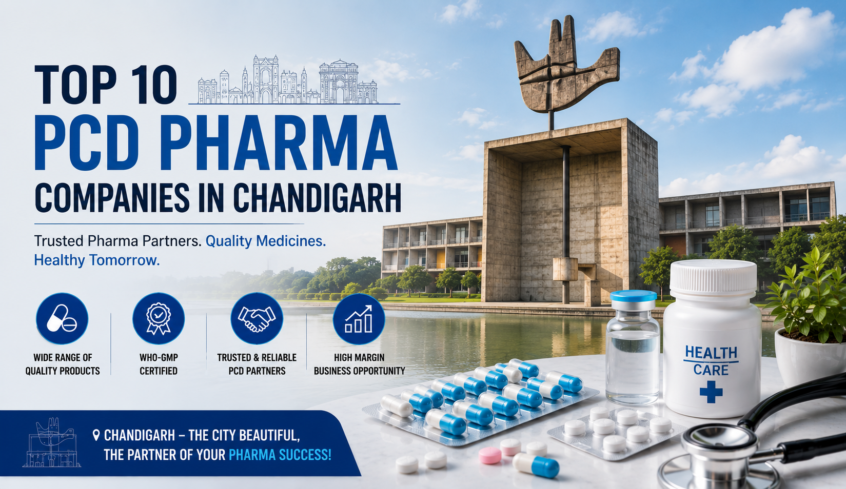 Top 10 PCD Pharma Companies in Chandigarh - Pharma Franchise Business in 2026